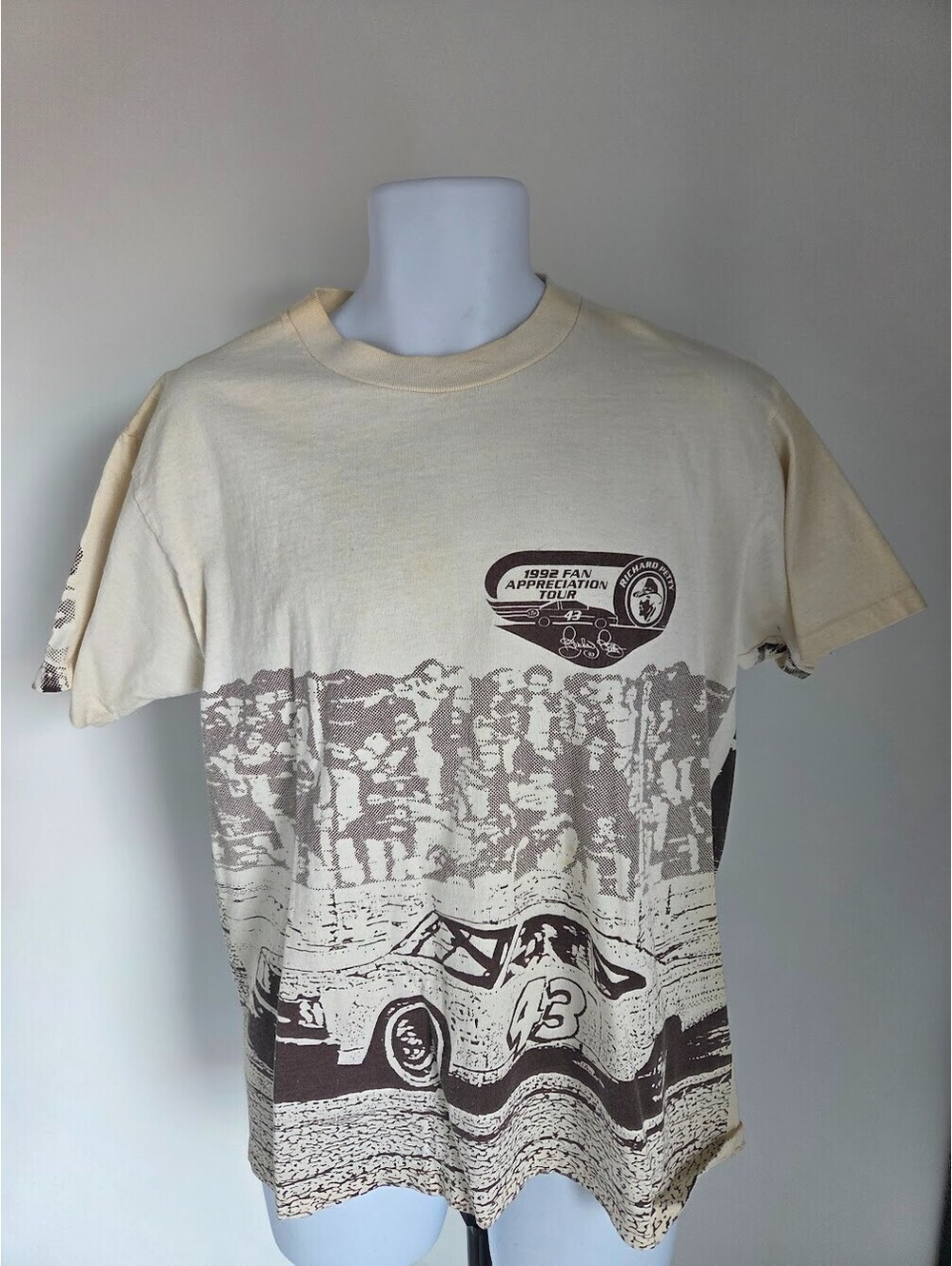 Vintage 1992 Richard Petty Fan Appreciation Tour T-Shirt Size Large